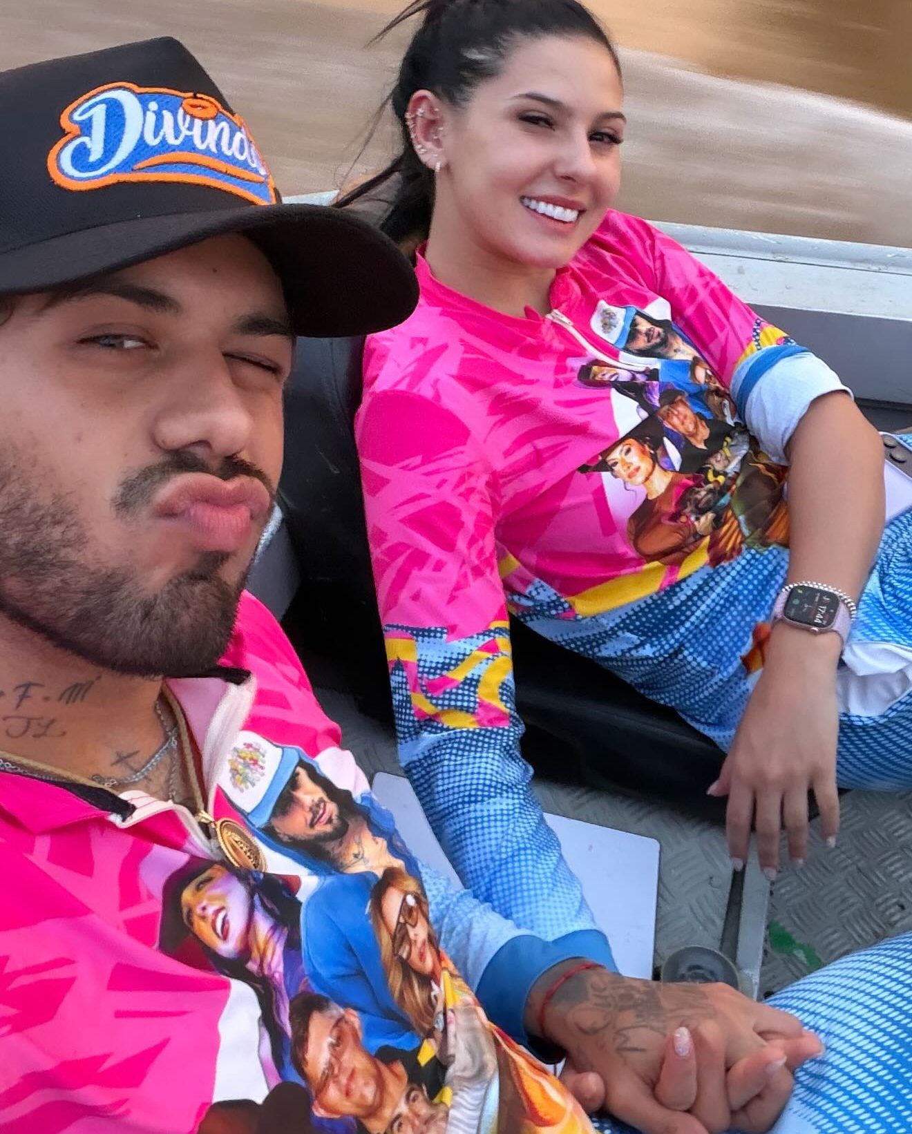 Assumidos? Zé Felipe e Ana Castela aparecem de mãos dadas em viagem ao Pantanal